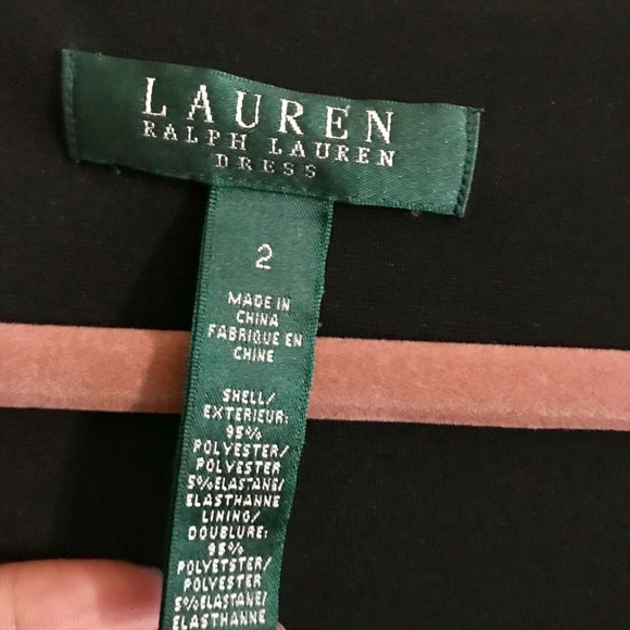 🔥LAUREN RL Blk& Wht print Faux Wrap dress 👗 - Picture 3 of 6